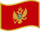 Eine rote montenegrinische Flagge mit einem doppelköpfigen Adler darauf