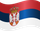 Die Flagge Serbiens weht im Wind