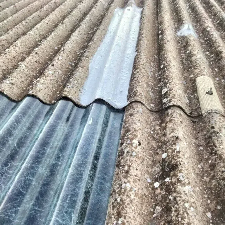 Persona con traje de protección rociando un sistema de pesticida montado en un vehículo sobre arbustos