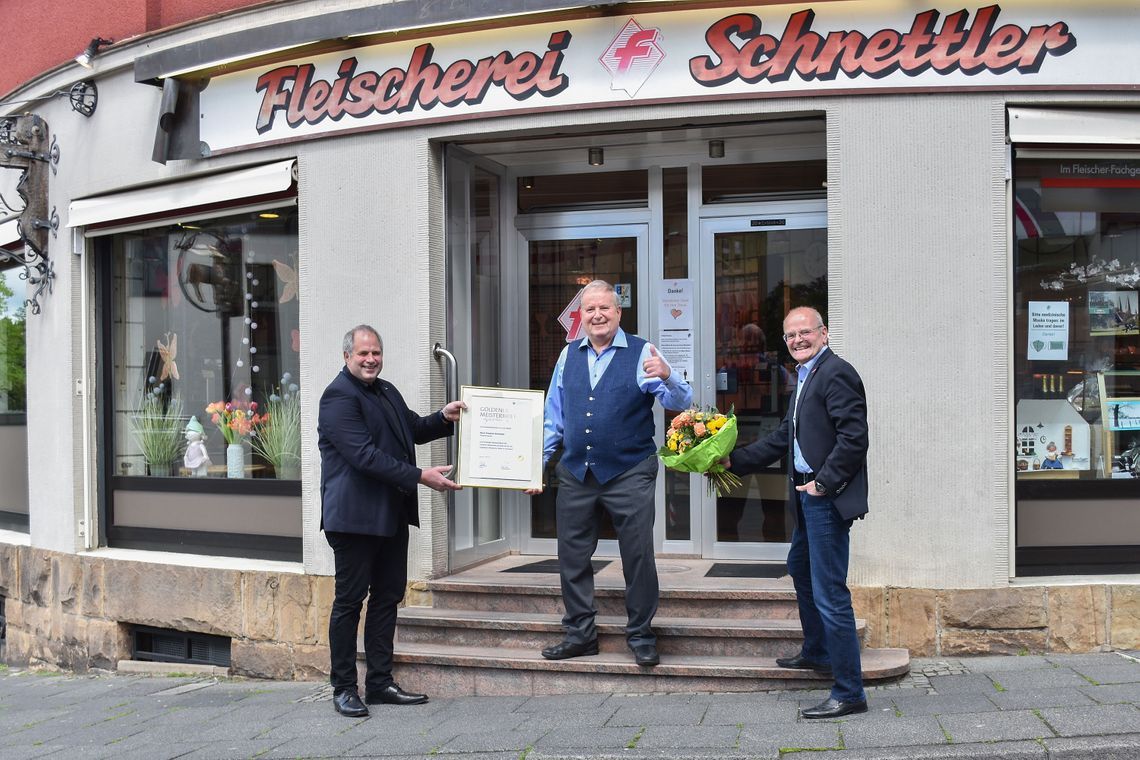 Goldener Meisterbrief für Boeler Fleischermeister Schnettler