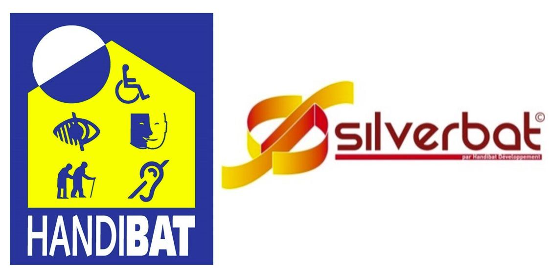 Logo des certifications Handibat et Silverbat