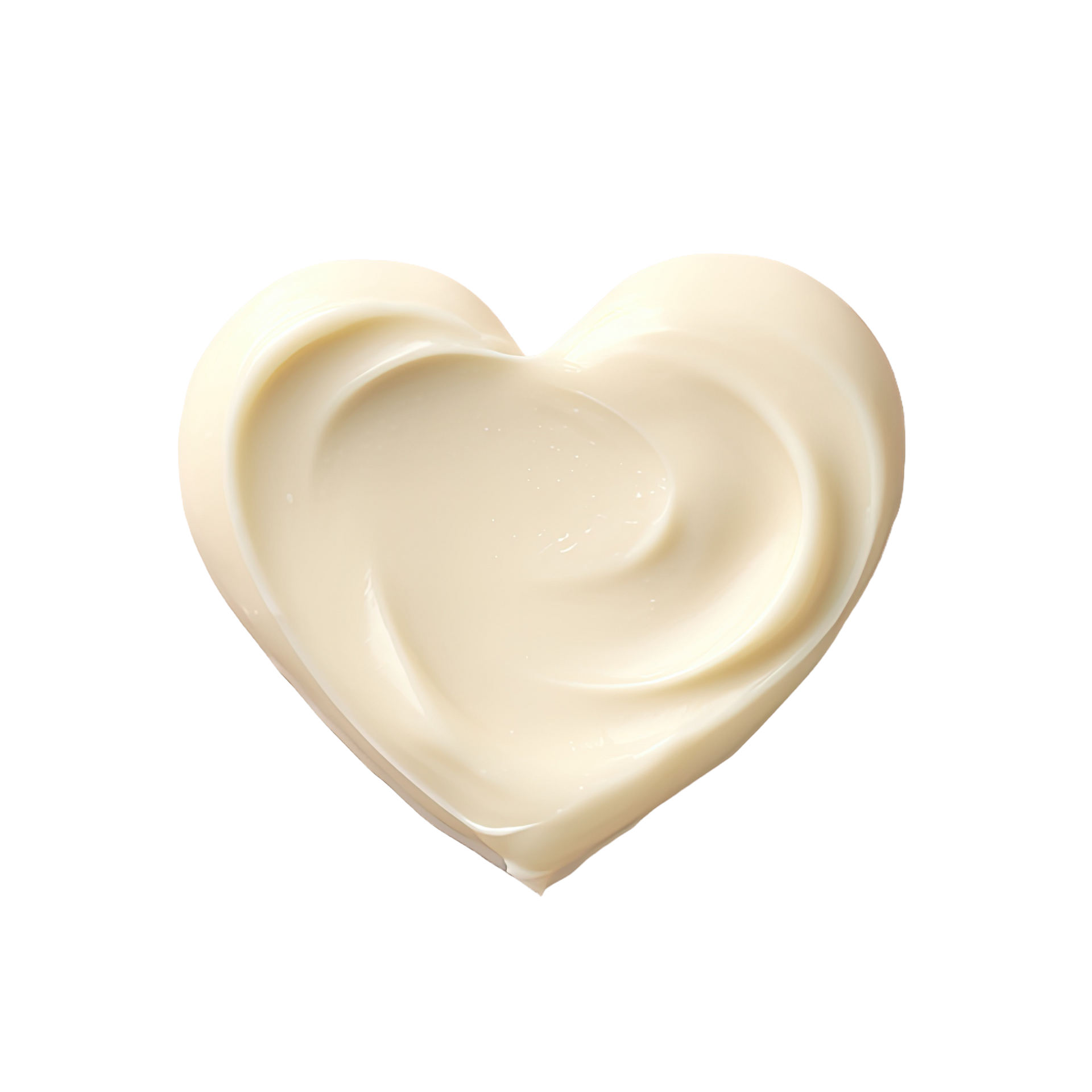 Crème en forme de cœur