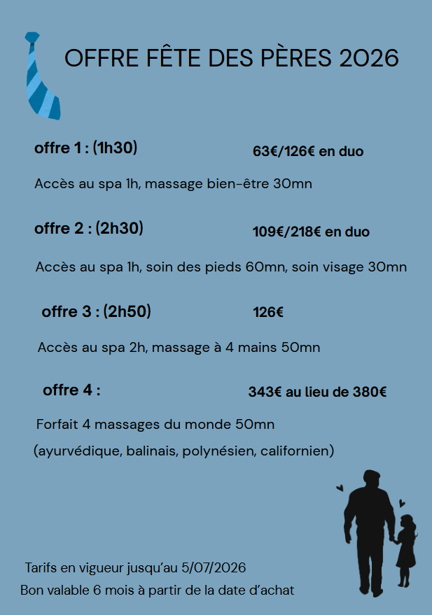 Document d'offres pour la fête des pères