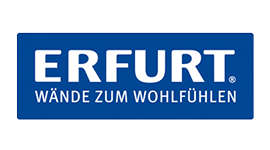 ein blaues logo für erfurt wande zum wohlfühlen