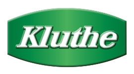 ein grünes und weißes Logo für kluthe auf weißem Hintergrund