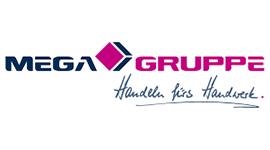 das logo für mega gruppe handelt für handwerk
