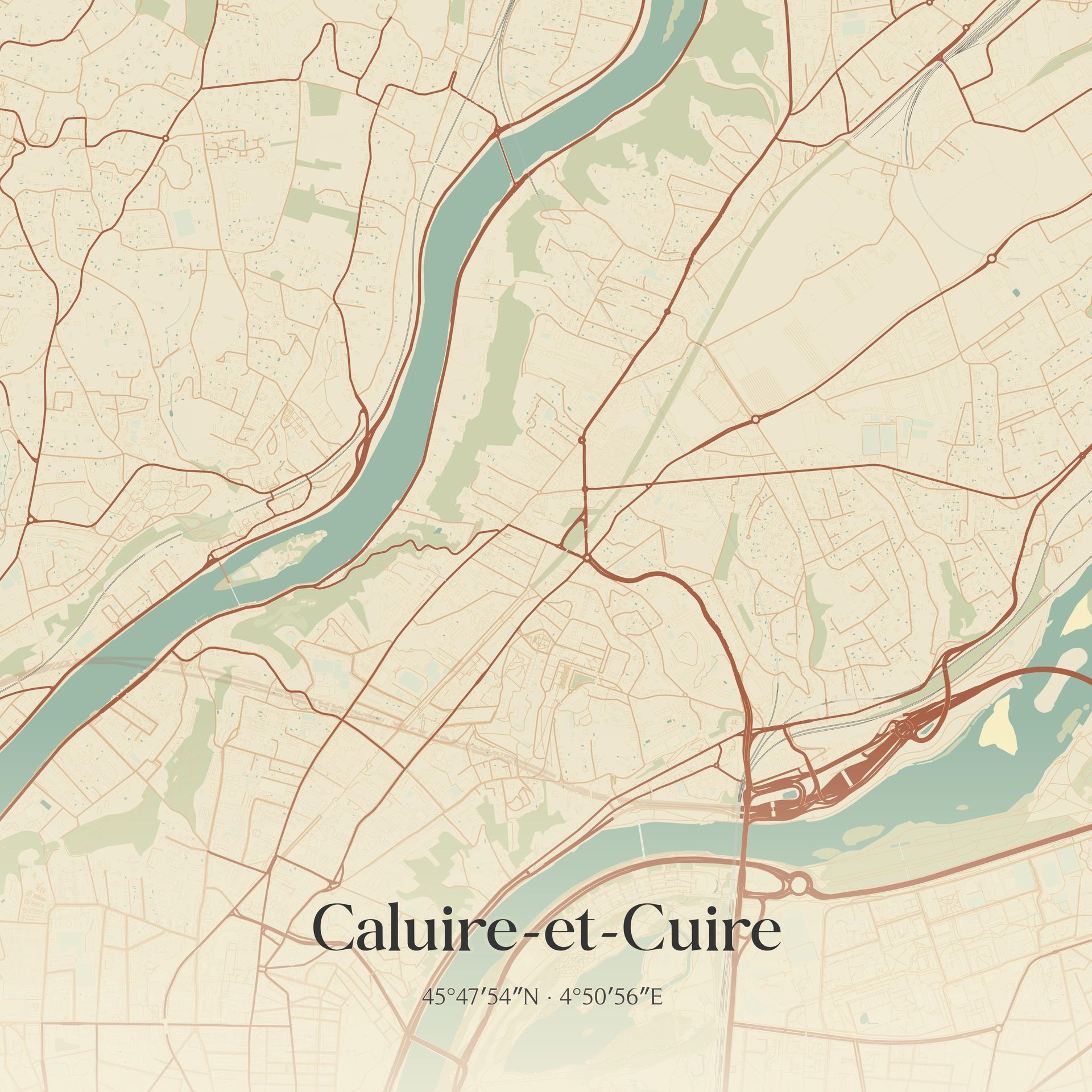 Plan de la ville de Caluire-et-Cuire
