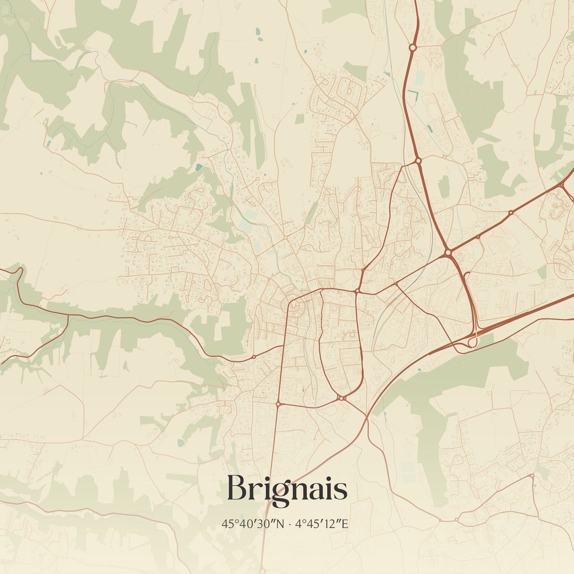 Plan de la ville de Brignais