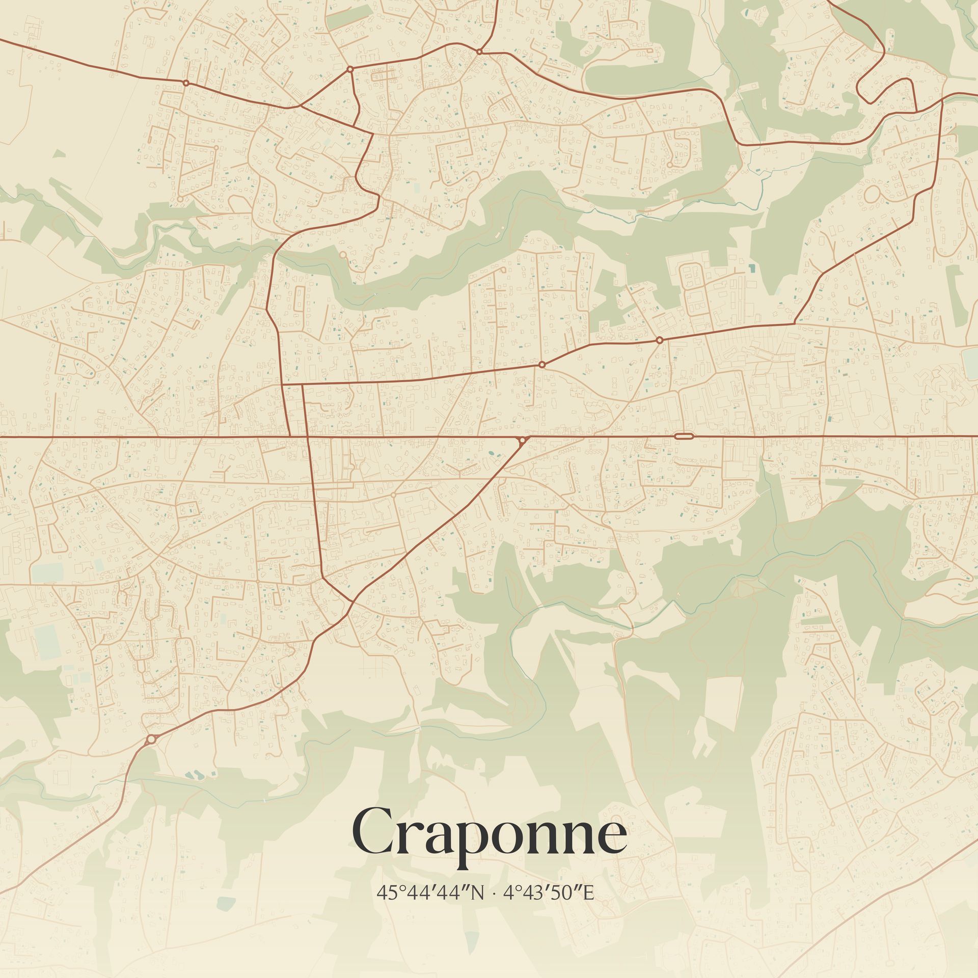 Plan de la ville de Craponne