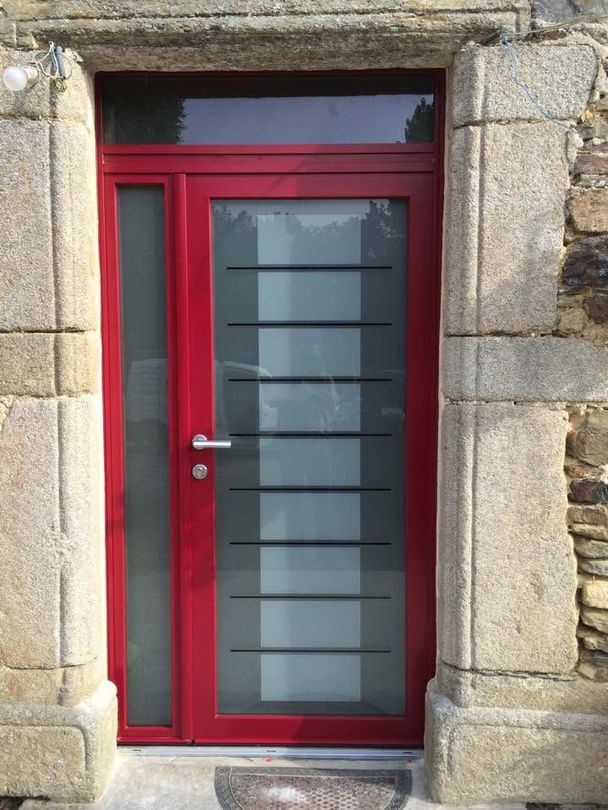 Porte d'entrée tiercé mixte bois 