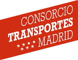 Un cartel rojo que dice consorcio transportes madrid