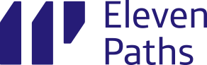 El logotipo de Eleven Paths es azul y blanco.
