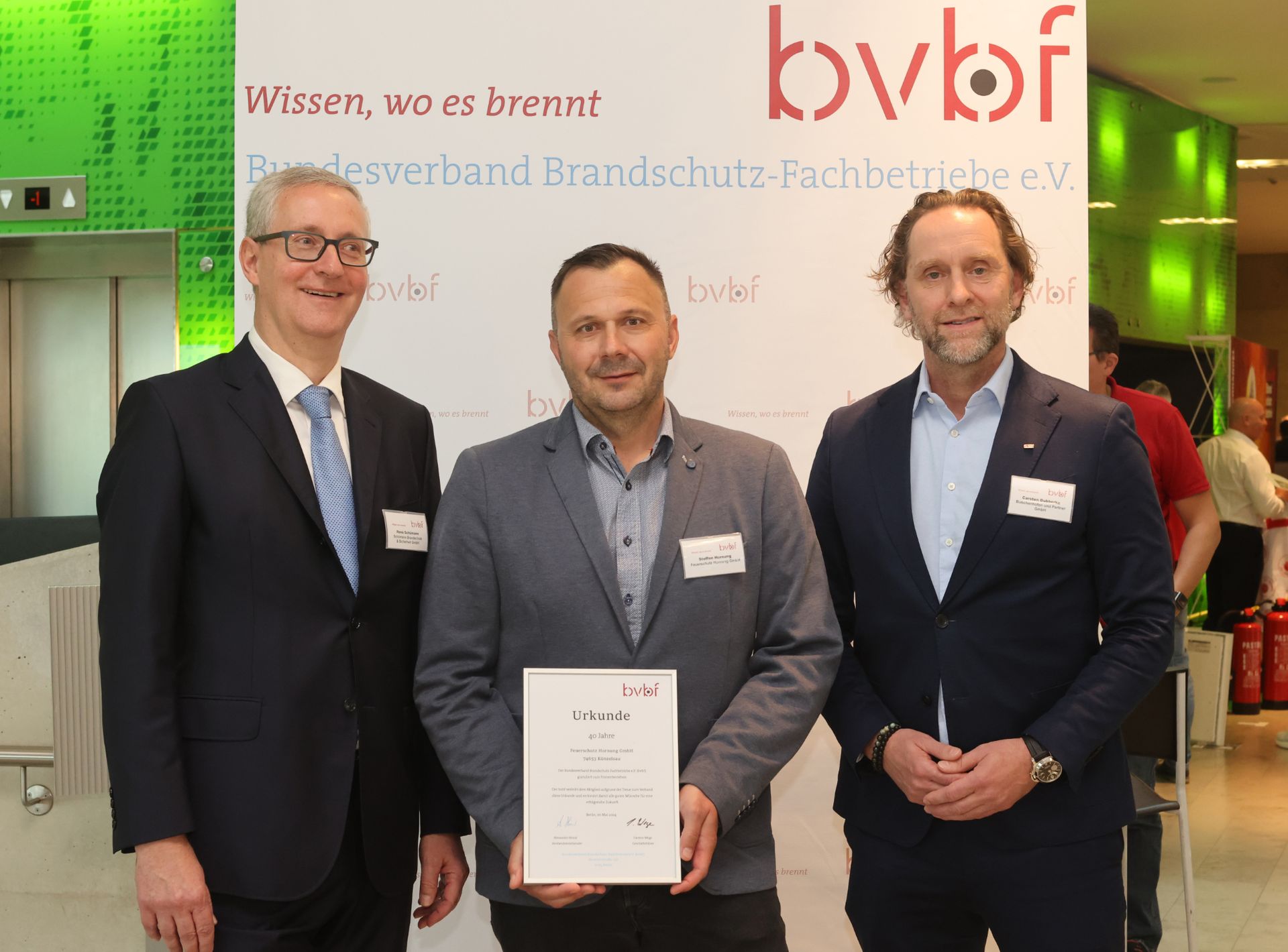 Ehrung für 40 Jahre Mitgliedschaft im bvbf
