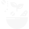 Un recipiente con comida con una planta creciendo en él.