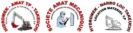 Logotype des entreprises Amat TP, Amat Mécanique et Narbo'Loc