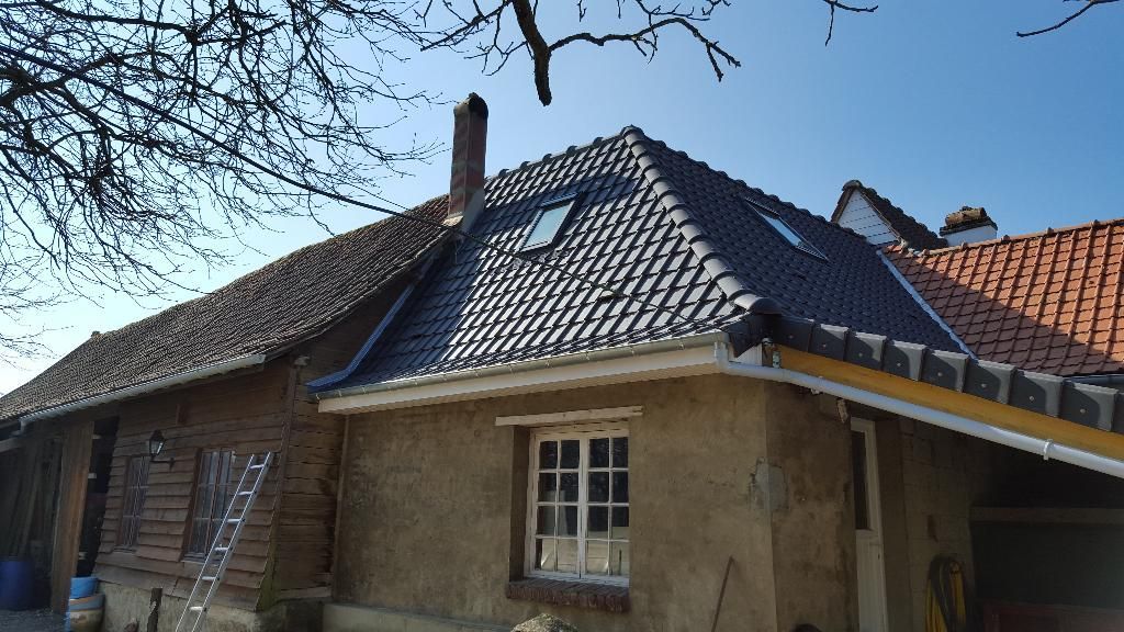 Une maison et une échelle.