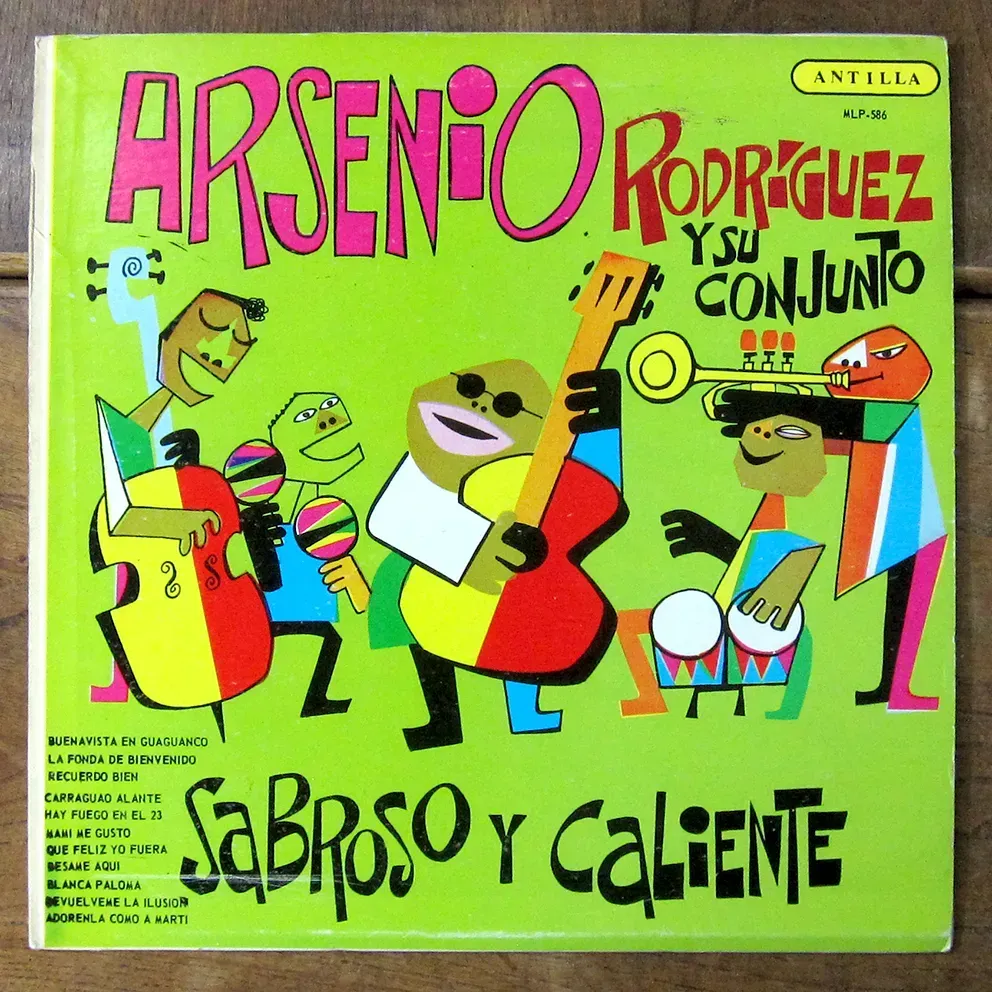 An album cover for arsenio rodriguez sabroso y caliente