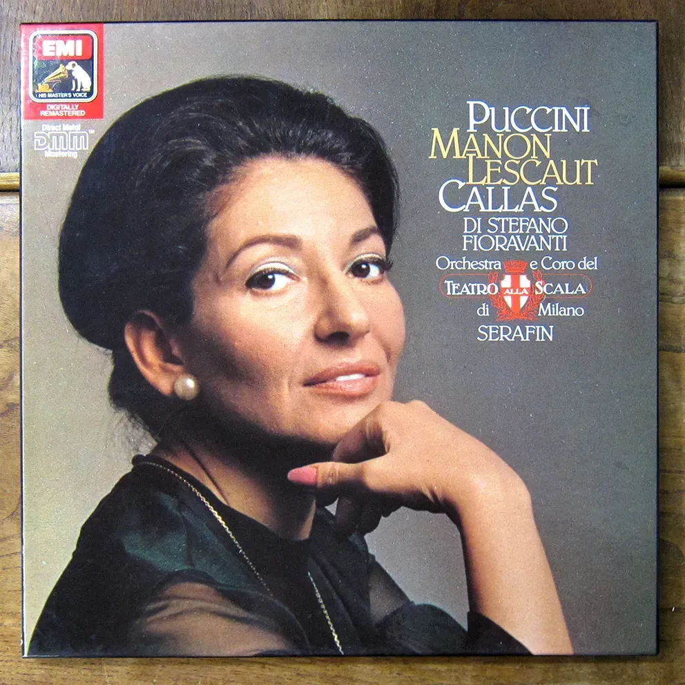 Portada del cd de manon lescaut callas de puccini