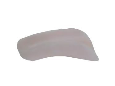 Un objeto blanco está sentado sobre una superficie blanca.