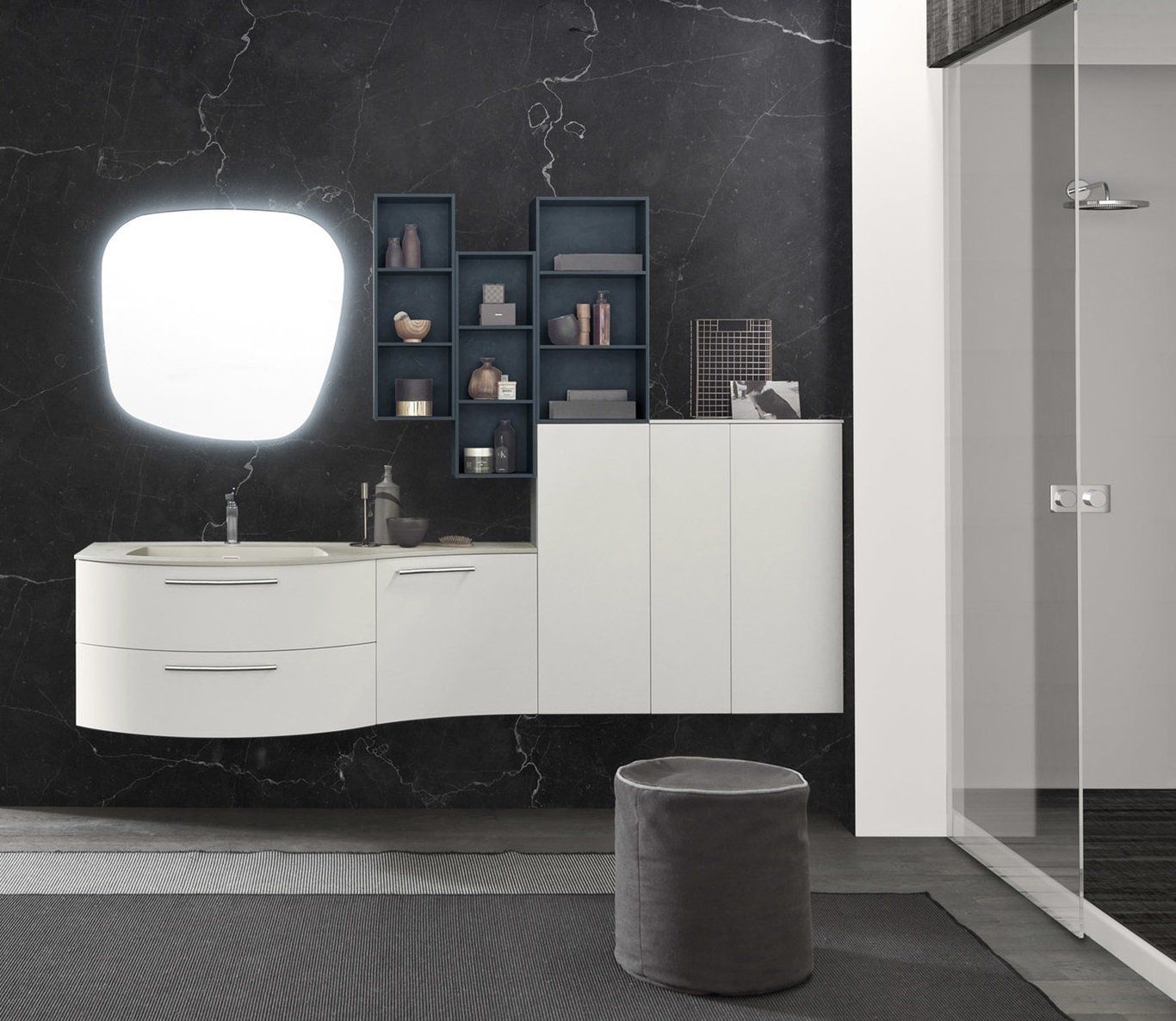 Salle de bains blanche