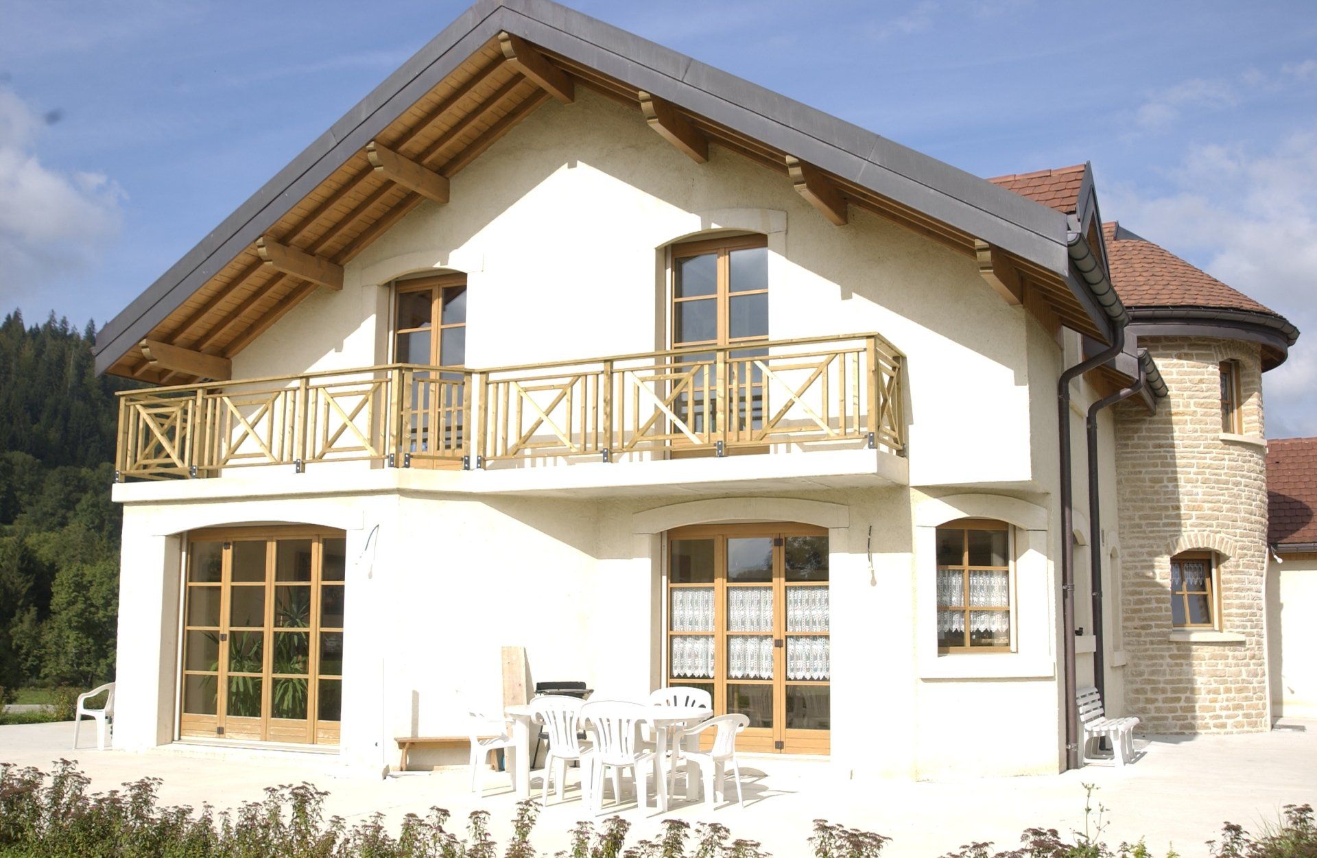 Pose de menuiseries en bois 78mm double vitrage