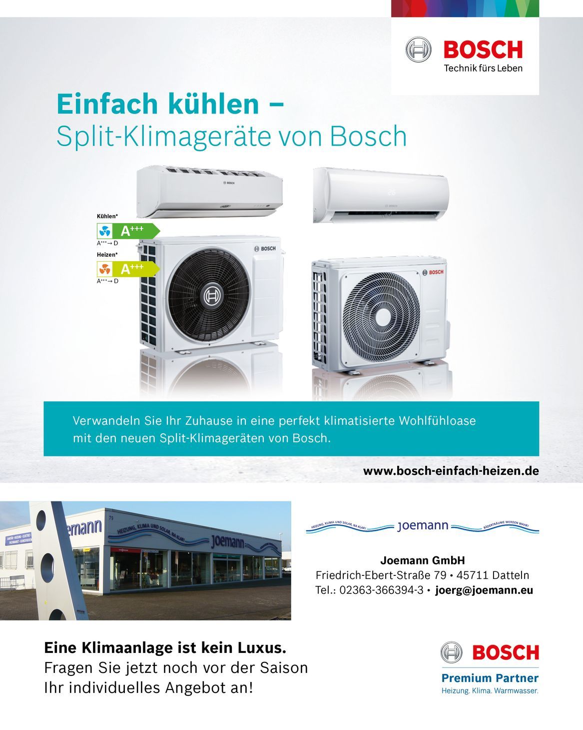 Split Klimaanlagen Bosch