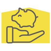 Main terant une tirelire