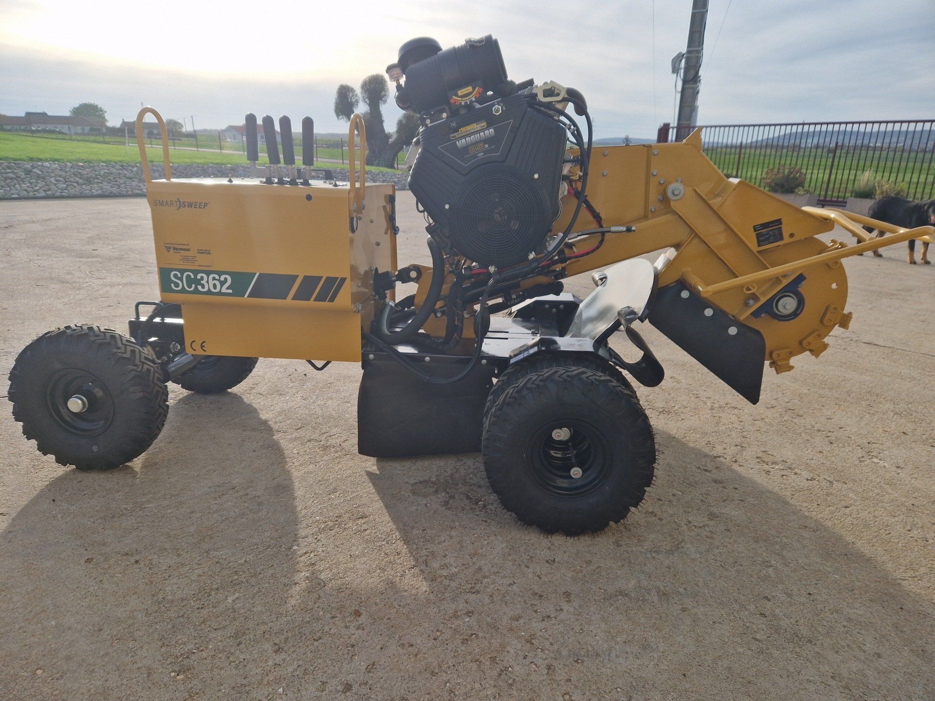 Mini chargeuse de couleur jaune