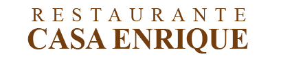 El logotipo del restaurante Casa Enrique sobre un fondo blanco.