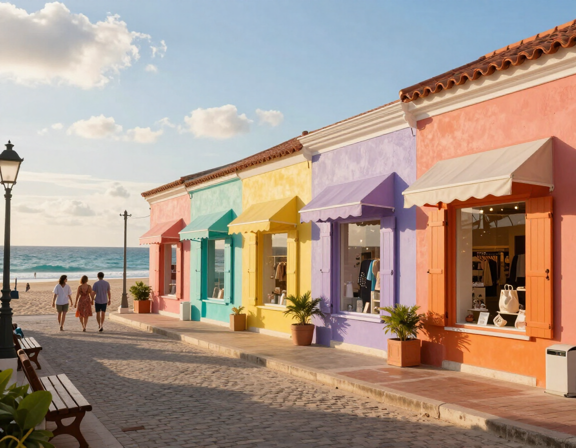 Coastal shopping street
