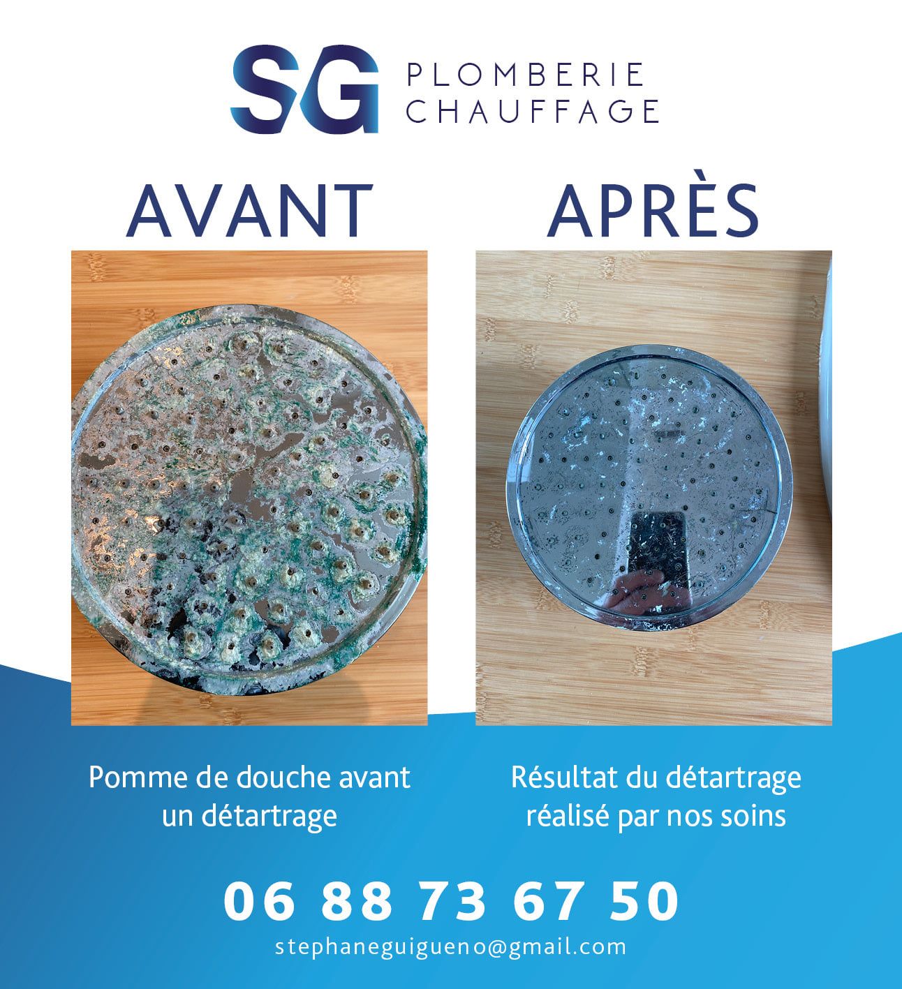 Détartrage de douche