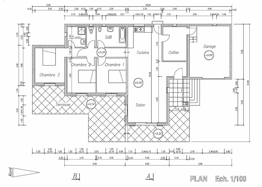 AutoCAD : plan en RDC 2015 - Serge Maurin