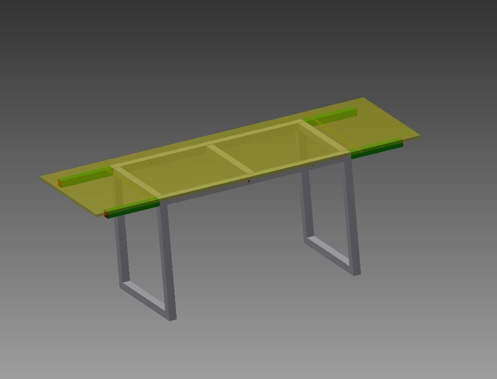 Inventor : table en acier avec rallonges intégrées - Serge Maurin
