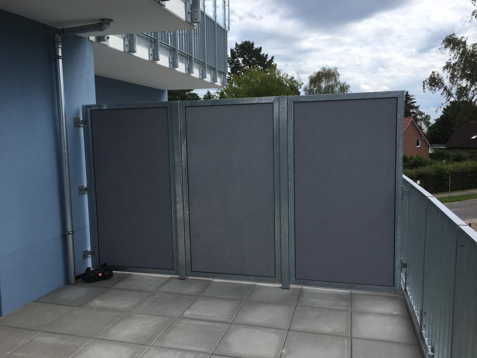 Müller Schlosserei & Metallbau OHG, Trennwand Terrasse