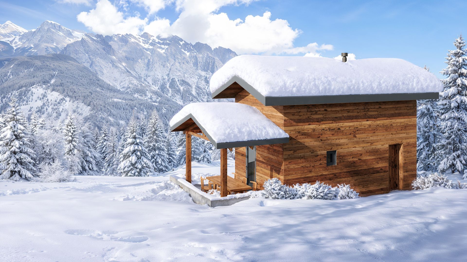 Tiny House – My-de-Chamoson - sous la neige