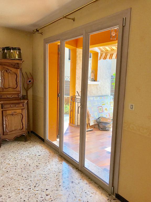 baie vitrée terrasse