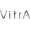 Ein unscharfes Bild des Wortes „Vitra“ auf einem weißen Hintergrund.