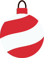 Boule de Noel rouge et blanche