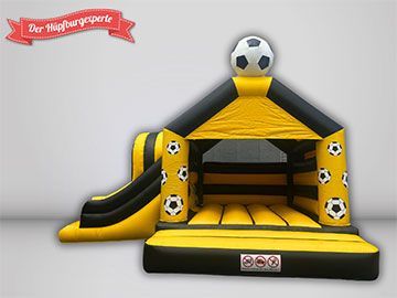 Der Hüpfburgexperte buntes Winnetou Design, mit Rutsche. 