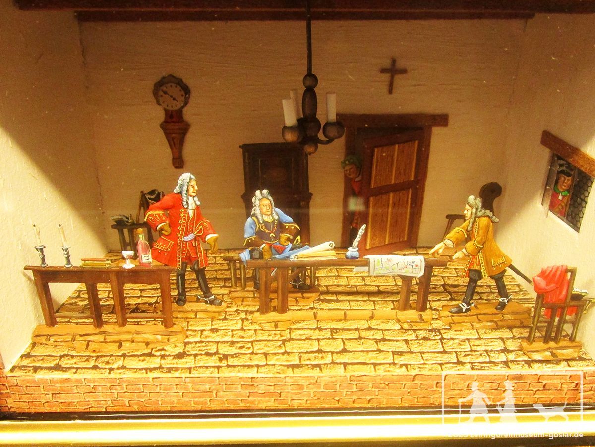 Festungsbaumeister Vauban am Tisch mit Plänen