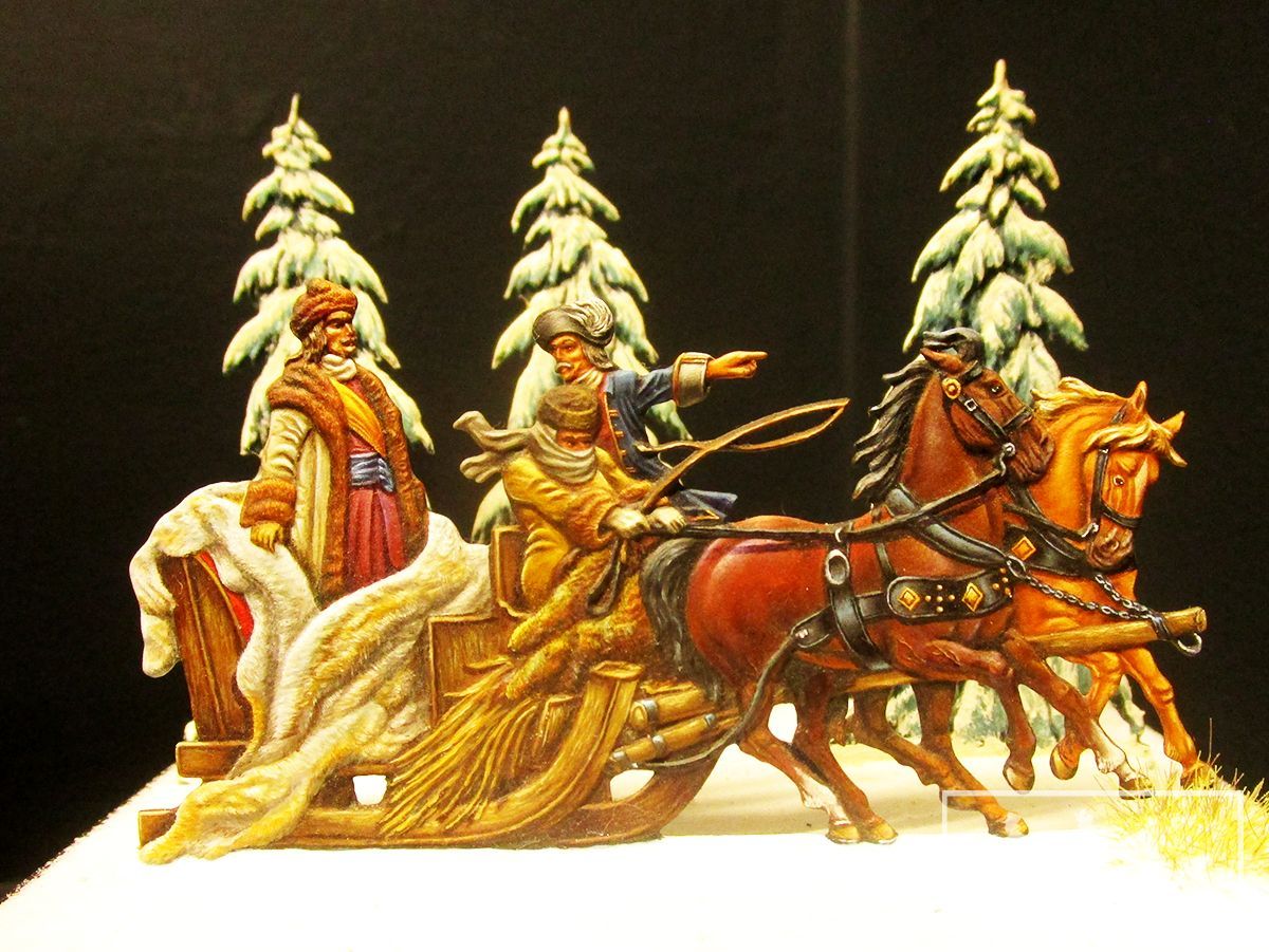 Kurfürst Friedrich Wilhelm von Brandenburg im Schlitten