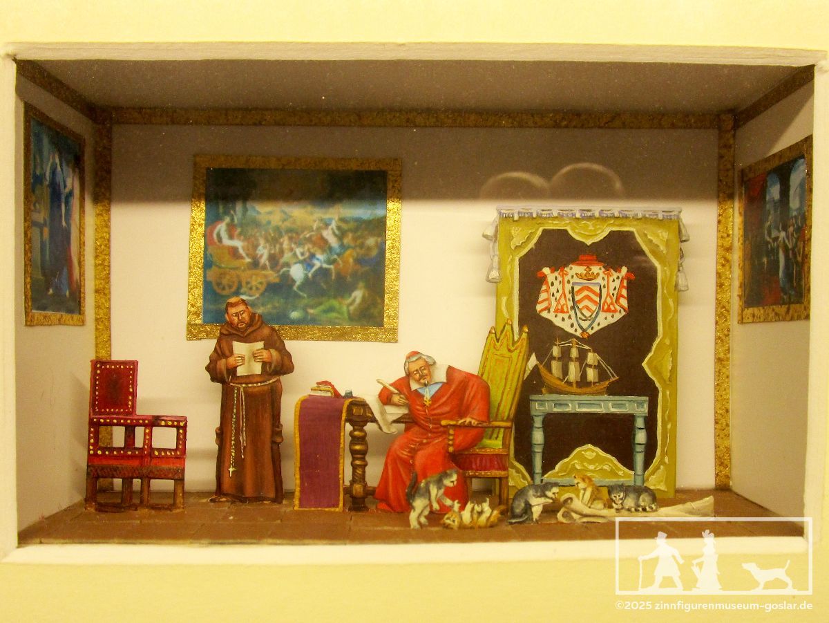 Kardinal Richelieu mit seinen Katzen