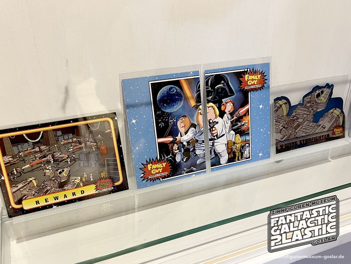 Auch für die Family Guy 'A new Hope' Persiflage 'Blue Harvest' erschienen von Inkworks Tradingcards mit BTL-A4 Bezug (2008).