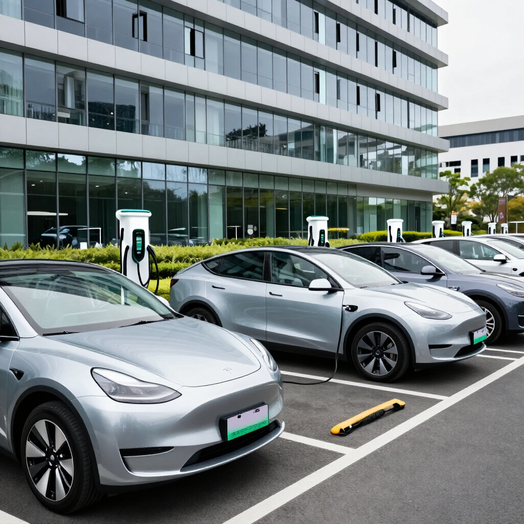 Cargadores para vehículos eléctricos en aparcamientos de empresas
