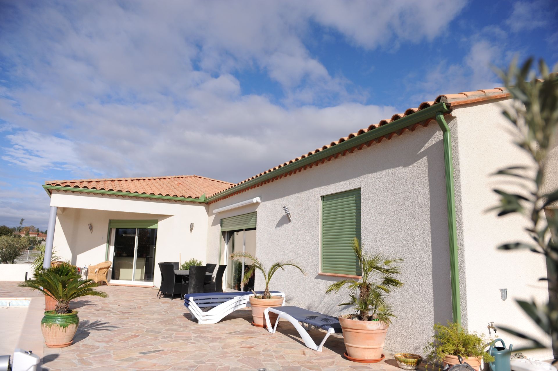 Gouttière alu verte