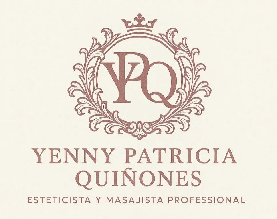 Logotipo con un monograma ornamentado, &ldquo;YPQ&rdquo;, de Yenny Patricia Qui&ntilde;ones, esteticista y masajista profesional.