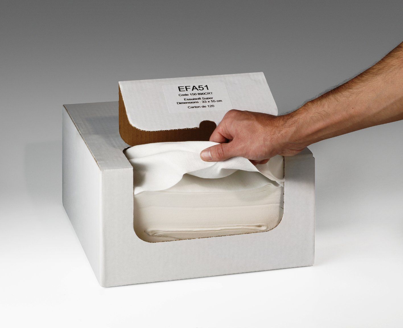 Lingettes pour essuyer en boîte