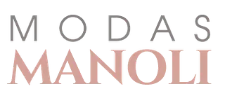 Se muestra un logotipo de Modas Manoli sobre un fondo blanco.