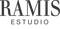 Un logotipo en blanco y negro para ramis estudio sobre un fondo blanco.