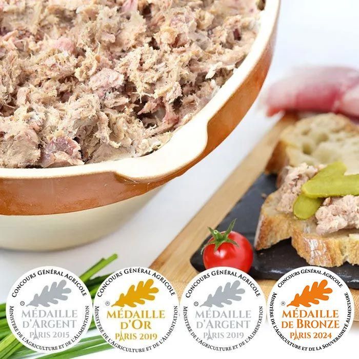 Rillettes au jambon et ses médailles